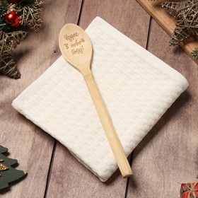 Набор подарочный Доляна ′Чудес в новом году′: бел.полотенце 35х60см, хл 100%, ваф 220г/м2 в Донецке