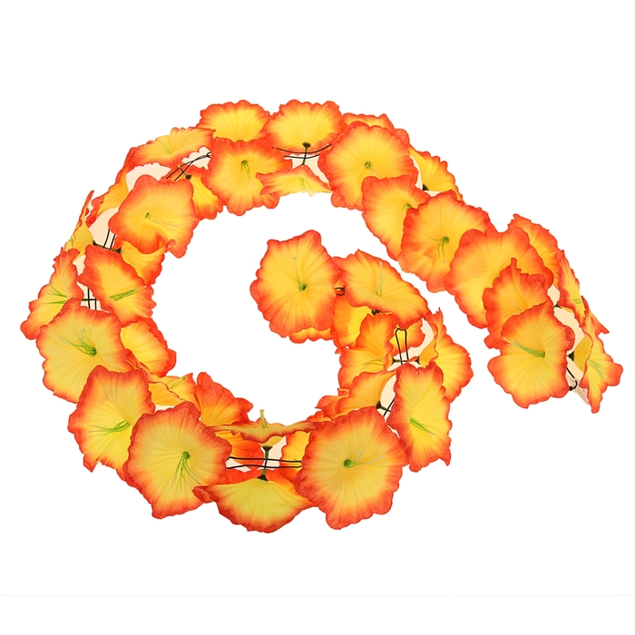 Гавайская гирлянда &quot;Лилия&quot;, цвет оранжево-красный