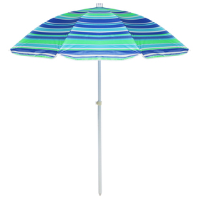 Зонт пляжный «Модерн» с механизмом наклона, серебряным покрытием, d=132 cм, h=160 см, МИКС