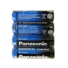 Батарейка солевая Panasonic General Purpose, AA, R6-4S, 1.5В, спайка, 4 шт. - фото 1393339