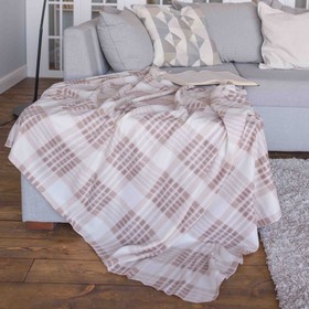 Плед ARDENZA BASIC 130х170см, коричневый, флис, 160г/м, пэ 100% в Донецке