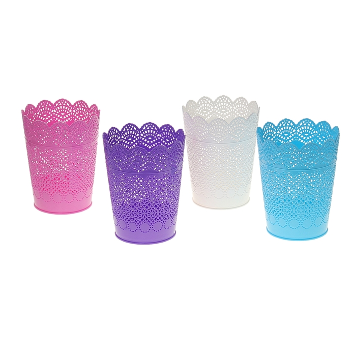 стакан ажурный. пластиковый ажурный стакан. подсвечник, l9 w9 h17,5 см. стакан под кисти. стакан ажурный.