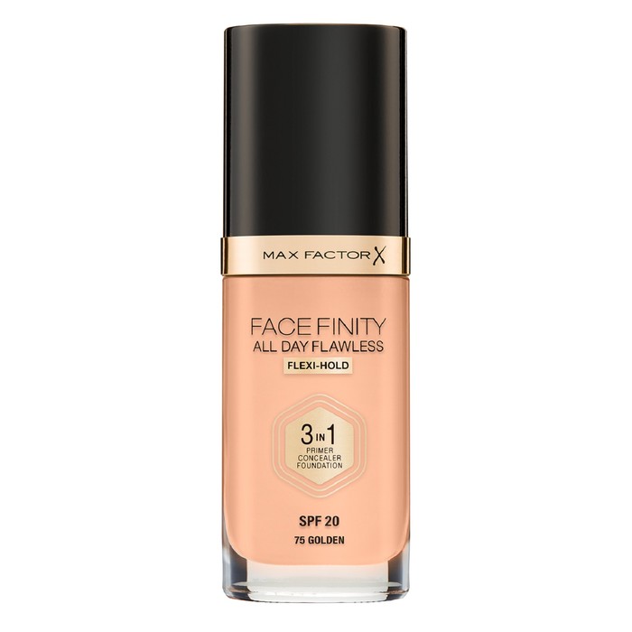 Тональная основа Max Factor Facefinity 3 в 1, тон 75 Golden, 30 мл