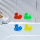 Мини-коврик для ванны «Уточка», 9×11 см, цвет МИКС - фото 270260