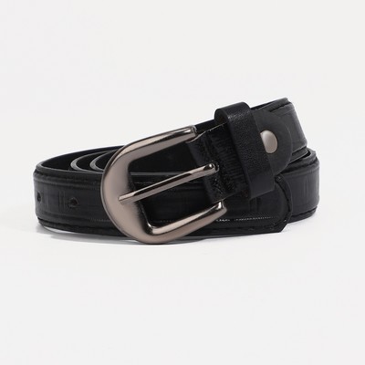 Children's belt, screw, metal buckle, width 2 cm, 75 cm, color black
