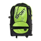 Рюкзак туристический Sport, 1 отдел, 2 наружных и 2 боковых кармана, объём - 26л, черный/салатовый