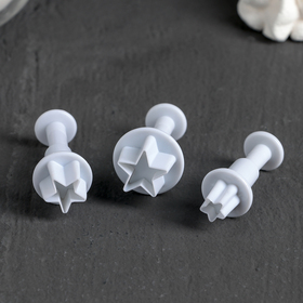 A set of plungers pastry "Star", 3 PC: d=2/2,2/2,5 cm