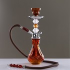 Кальян "Брауни", 32 см 1 трубка, колба-капля и шланг коричневые, шахта хром Кальян "Брауни", 32 см 1 трубка, колба-капля и шланг коричневые, шахта хром