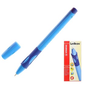 Ручка шариковая STABILO LeftRight для правшей, 0,8 мм, голубой корпус, стержень синий