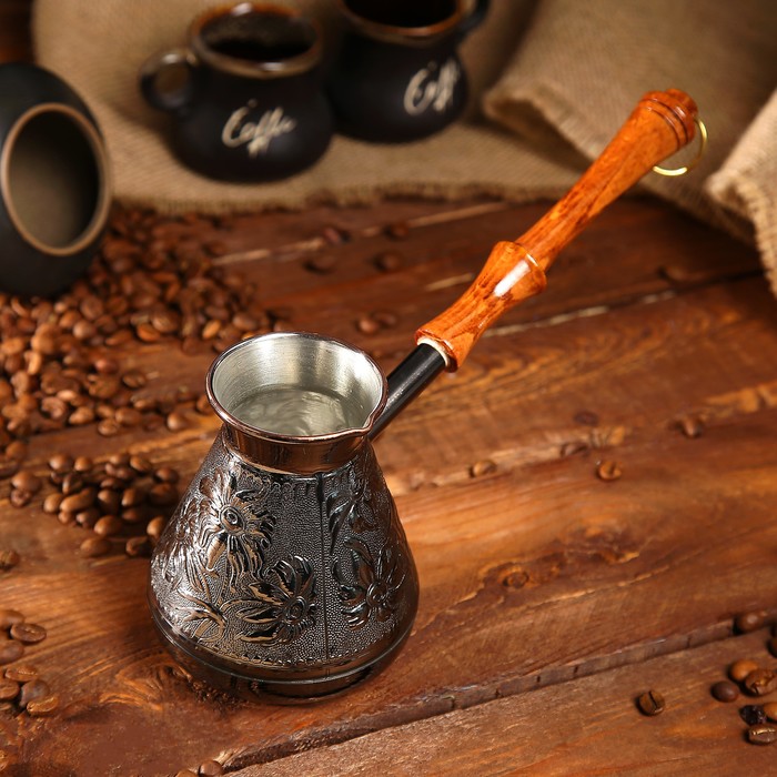 Турка для кофе медная «Ромашка», 0,4 л