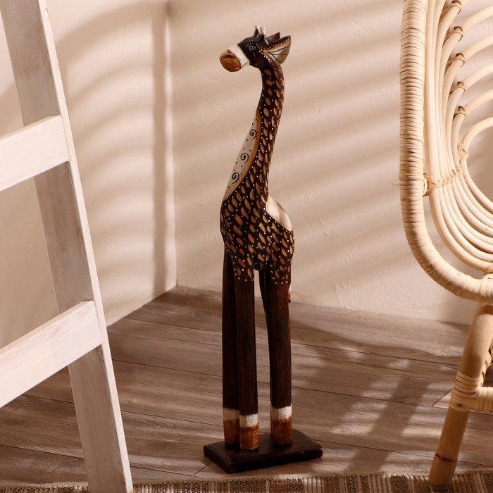 Сувенир дерево "Жираф с завитками" 60х14х8,5 см - фото 1398268