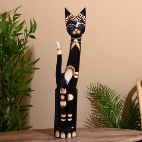 Сувенир "Кот с резными ушками", 80 см