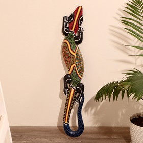 Панно декоративное "Ящерица геккон" 78х13х1,5 см МИКС