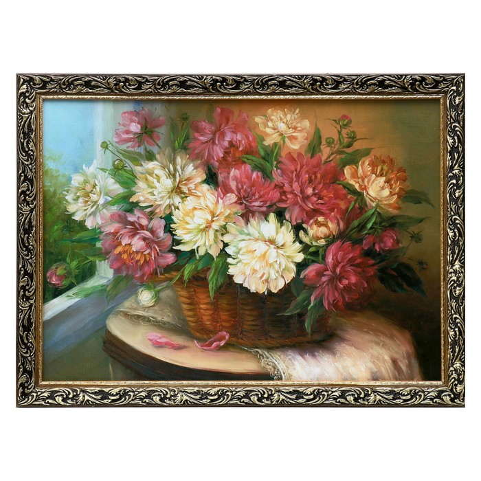 Картина &quot;Пионы в корзине&quot; 50*70 см