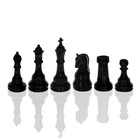 Набор шахматных фигур (король, ферзь, слон, конь ладья, пешка), черный, 27 × 18 × 23 см - фото 1399356
