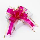 Бант-бабочка №7 "Золотая полоса", цвет розовый 1020435