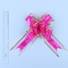 Бант-бабочка №7 "Золотая полоса", цвет розовый 1020435