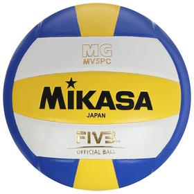 Мяч волейбольный Mikasa MV5PC, размер 5, PVC, бутиловая камера, клееный