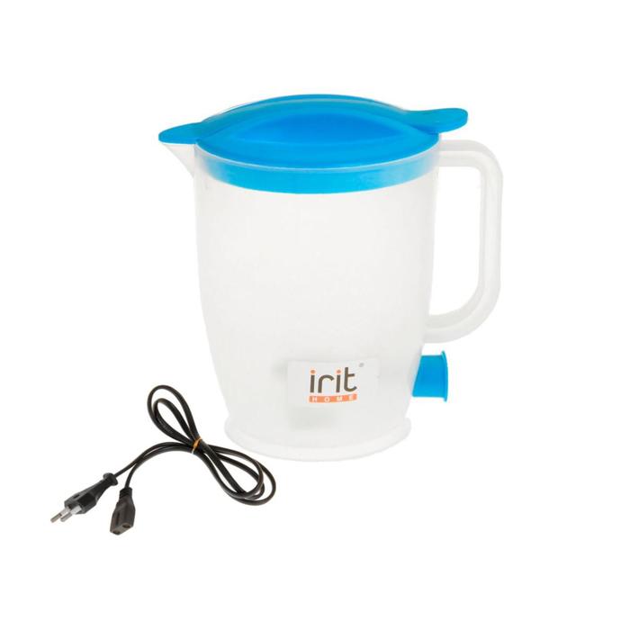 Чайник электрический Irit IR-1121, пластик, 1 л, 550 Вт, синий - фото 797637500