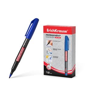 Permanent marker 1.0 mm Erich Krause P-70 blue, alcohol-based ink lightfast, waterproof without xylene and toluene. For writing on any surface, including a CD / DVD, OHP film. 