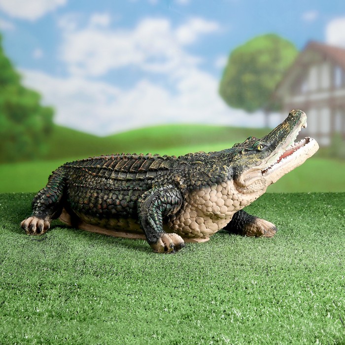 Садовая фигура "Крокодил" 28х50х20см