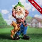 Садовая фигура "Гном с олененком" 19*26*50 см МИКС Садовая фигура "Гном с олененком" 19*26*50 см МИКС