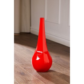 Ваза напольная "Гибискус", цвет красный, 43 см, керамика
