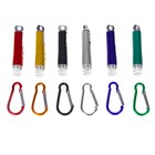 Laser carabiner with flashlight, MIX colors