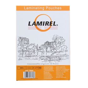 Пленка для ламинирования A4 216х303 мм, 125 мкм, 100 штук, глянцевые, Lamirel