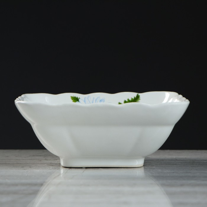 добрушский фарфоровый завод салатник квадратный с золотом 450 мл. салатник 425 мл, p. салатник квадратный 16 см bernadotte белый узор. квадратные блюда для сервировки. салатник прямоугольный белый.