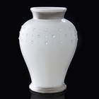 ваза "Изар", белая, керамика, стразы Swarowski, 31x31xh:46 см - фото 4206395
