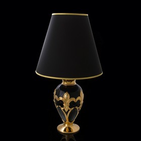 лампа "Морава",черная с золотом, керамика, 17x17xh:35 см