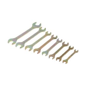 A set of end wrenches TUNDRA basic, holder, yellow zinc, 8 PCs 8-22 mm