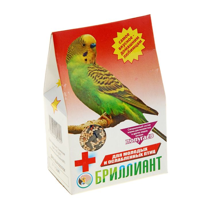 Корм "Бриллиант" для молодых и ослабленных попугаев, 400 г