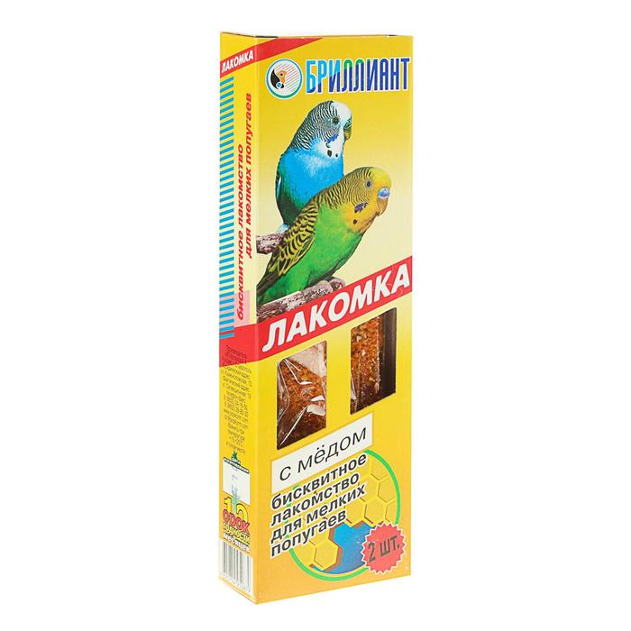 Лакомка "Бриллиант" для птиц, медовый бисквит, 2 шт, 60 г (2 шт)