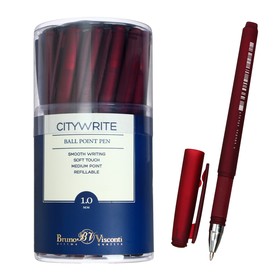 Ручка шариковая CityWrite ORIGINAL, узел 1.0 мм, синие чернила, матовый корпус Silk Touch, МИКС