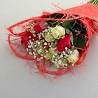 Салфетка Веер мини, лён, красный Салфетка Веер мини, лён, красный