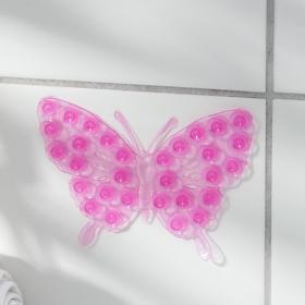 Мини-коврик для ванны «Ажурная бабочка», 9×12 см, цвет МИКС в Донецке