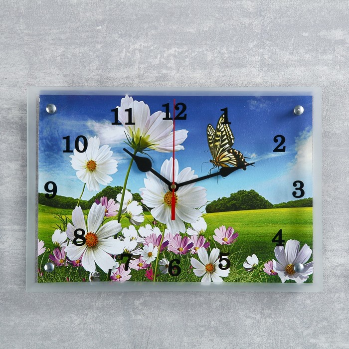 Часы настенные, серия: Природа, "Бабочка", 25х35 см, микс - фото 4639127