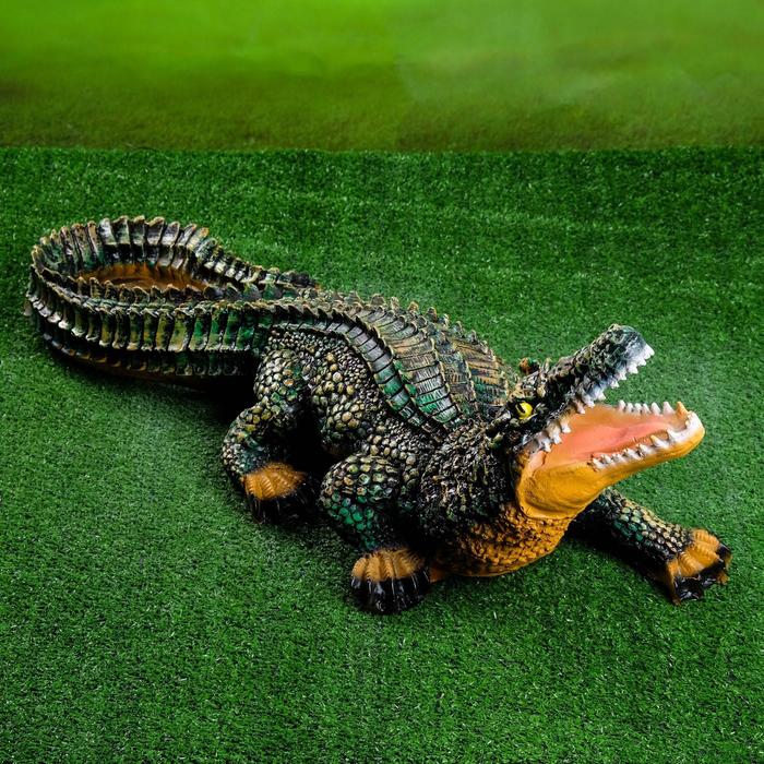 Садовая фигура "Крокодил" 83х28х32см