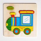 Puzzle - liner on a wooden base "Steam", 9 elements Puzzle - liner on a wooden base "Steam", 9 elements