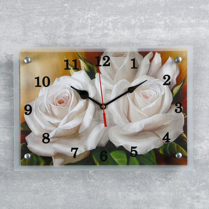Часы настенные, серия: Цветы, "Цветы", 25х35 см, микс
