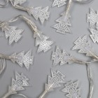 Гирлянда «Нить» 5 м с насадками «Ёлка в крапинку», IP20, прозрачная нить, 20 LED, свечение мульти (RG/RB), мигание, 220 В 185505