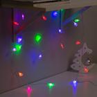 Гирлянда «Нить» 5 м с насадками «Ёлка в крапинку», IP20, прозрачная нить, 20 LED, свечение мульти (RG/RB), мигание, 220 В 185505