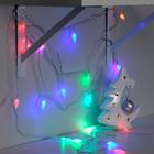 Гирлянда «Нить» 5 м с насадками «Шишки», IP20, прозрачная нить, 20 LED, свечение мульти (RG/RB), мигание, 220 В 185508