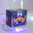 Гирлянда «Нить» 5 м с насадками «Сосульки граненые», IP20, прозрачная нить, 20 LED, свечение мульти (RG/RB), мигание, 220 В 185511