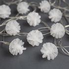 Гирлянда «Нить» 5 м с насадками «Шишки сосновые», IP20, прозрачная нить, 20 LED, свечение мульти (RG/RB), мигание, 220 В 185514