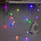 Гирлянда «Нить» 5 м с насадками «Шишки сосновые», IP20, прозрачная нить, 20 LED, свечение мульти (RG/RB), мигание, 220 В 185514