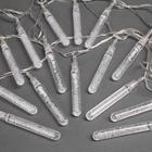 Гирлянда «Нить» 5 м с насадками «Сосульки с пузырьками», IP20, прозрачная нить, 20 LED, свечение мульти (RG/RB), мигание, 220 В 185515