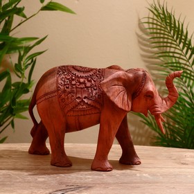 Сувенир "Слон" резной коричневый